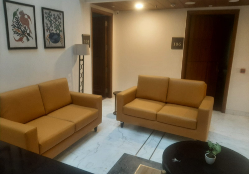 Comfortable sofa with new fabric