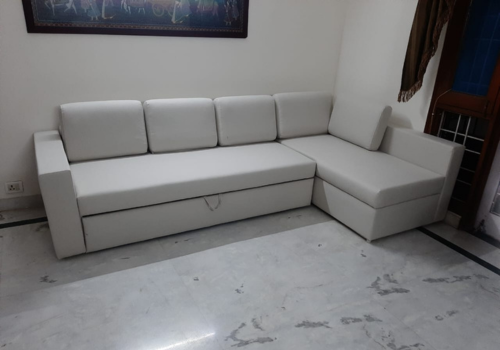 Elegant sofa after professional repair